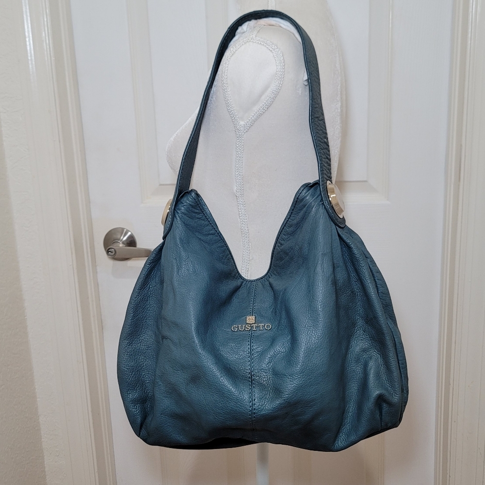Gustto Designer Soft Pebbled Leather Hobo Bag